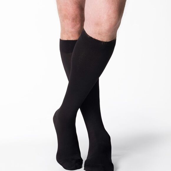 Sigvaris Style Microfiber Knee High 15-20mmHg Black LL NWT IN PACKAGE - Picture 2 of 6